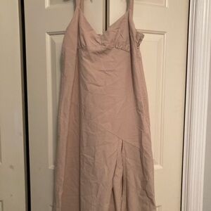Beige linen Dress